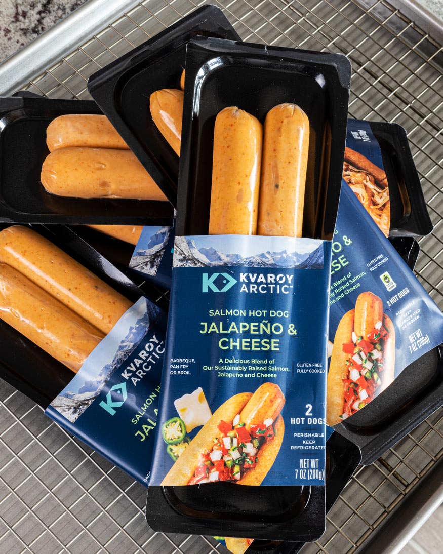 Teriyaki Salmon Hot Dog Burnt Ends Chiles and Smoke