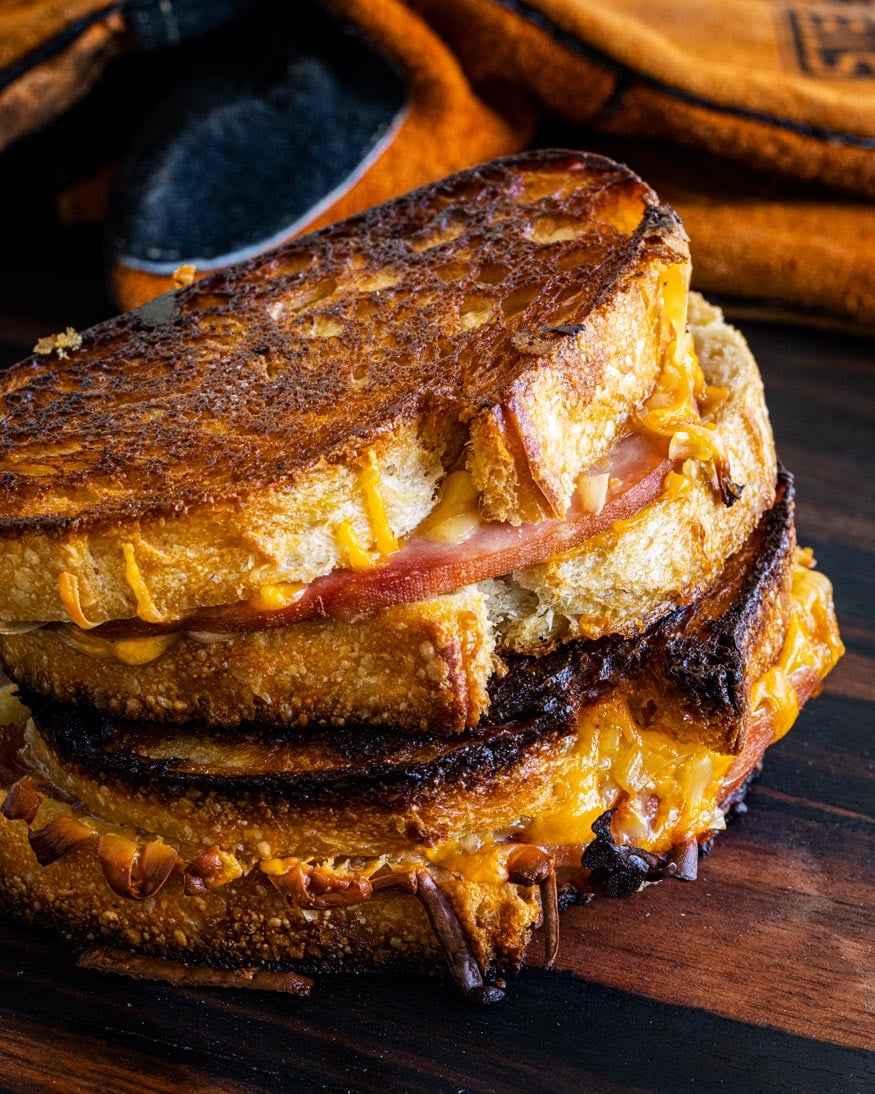 Smoked Grilled Ham and Cheese - Chiles and Smoke
