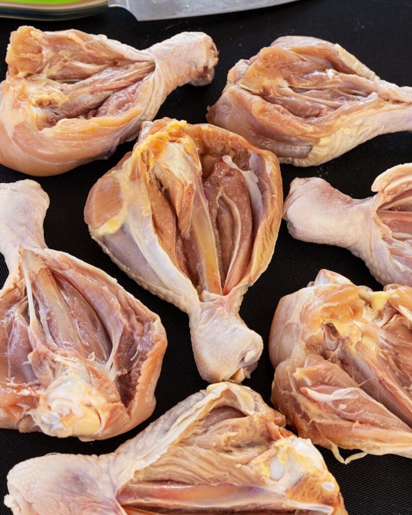 All of the drumsticks are butterflied