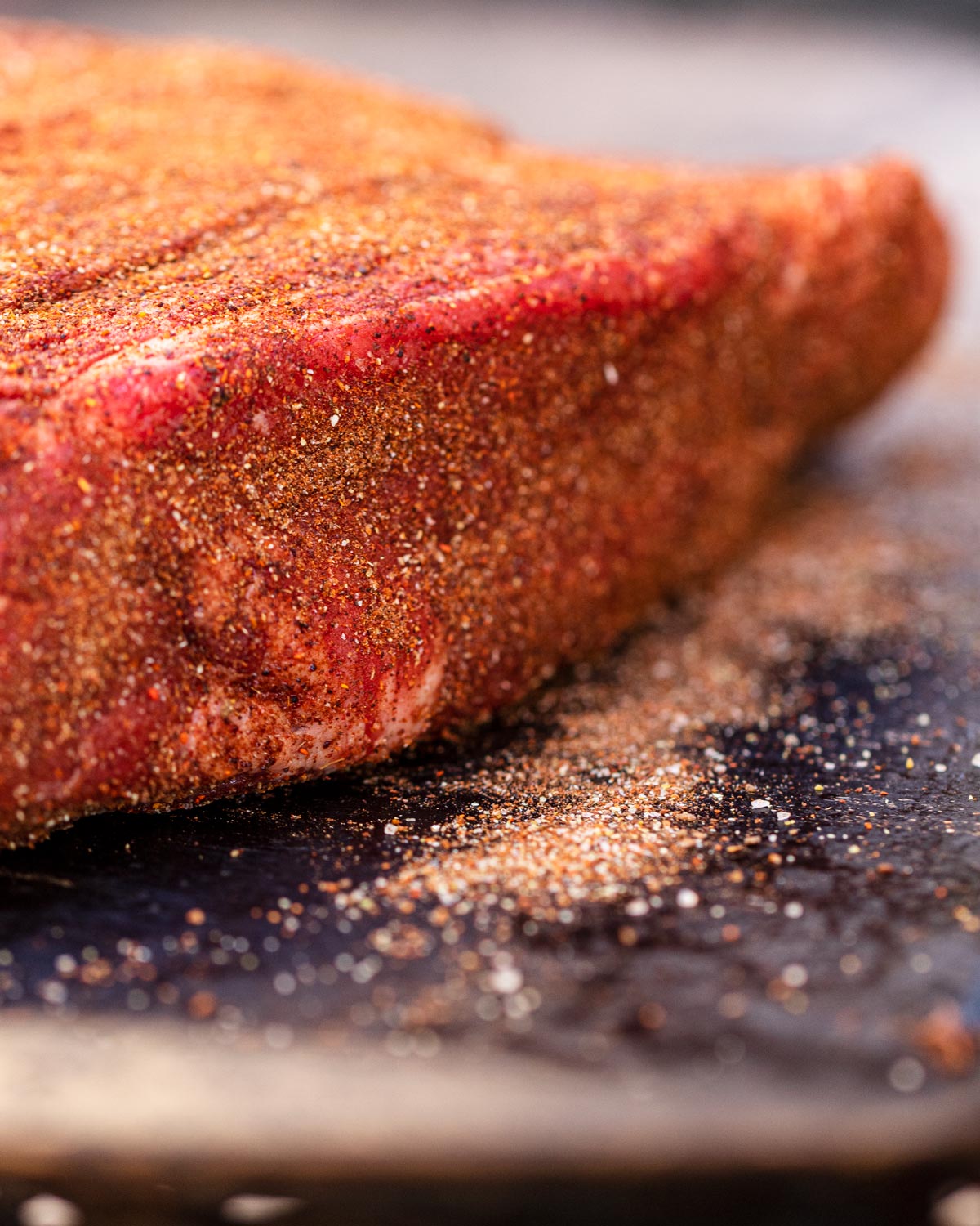 Dry Brined chuck roast for pulled beef.