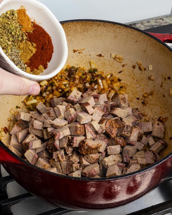 Smoked Brisket Chili Chiles and Smoke