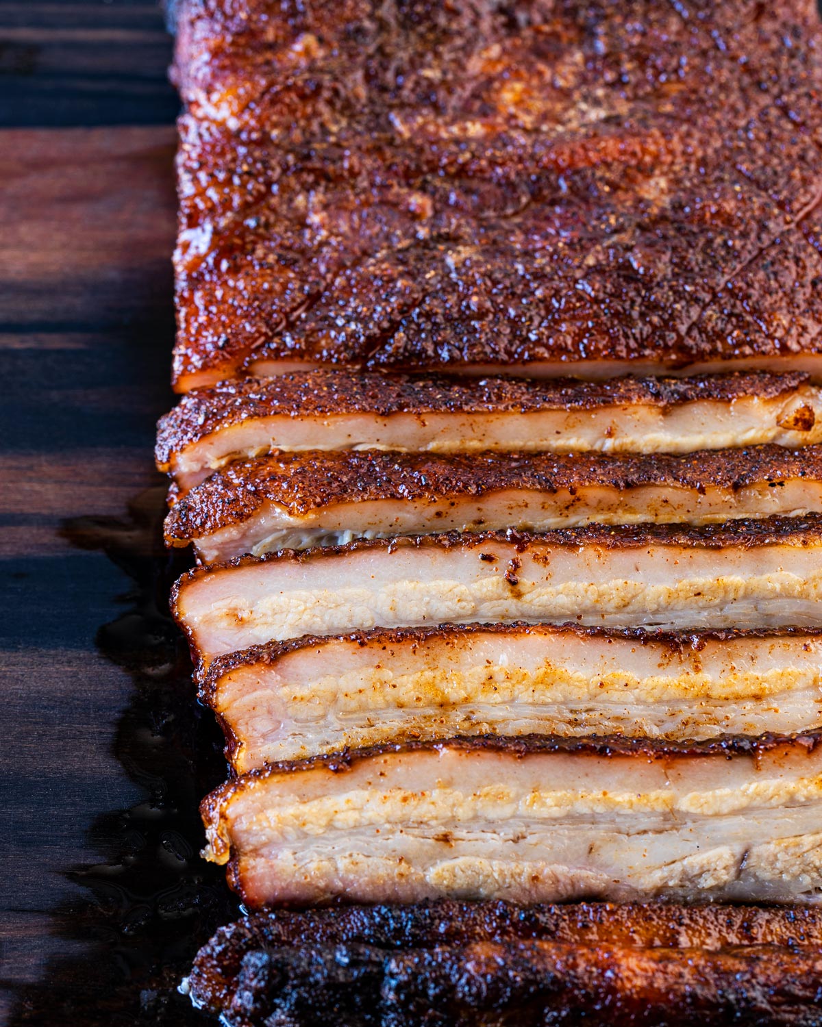 TexasStyle Smoked Pork Belly Chiles and Smoke