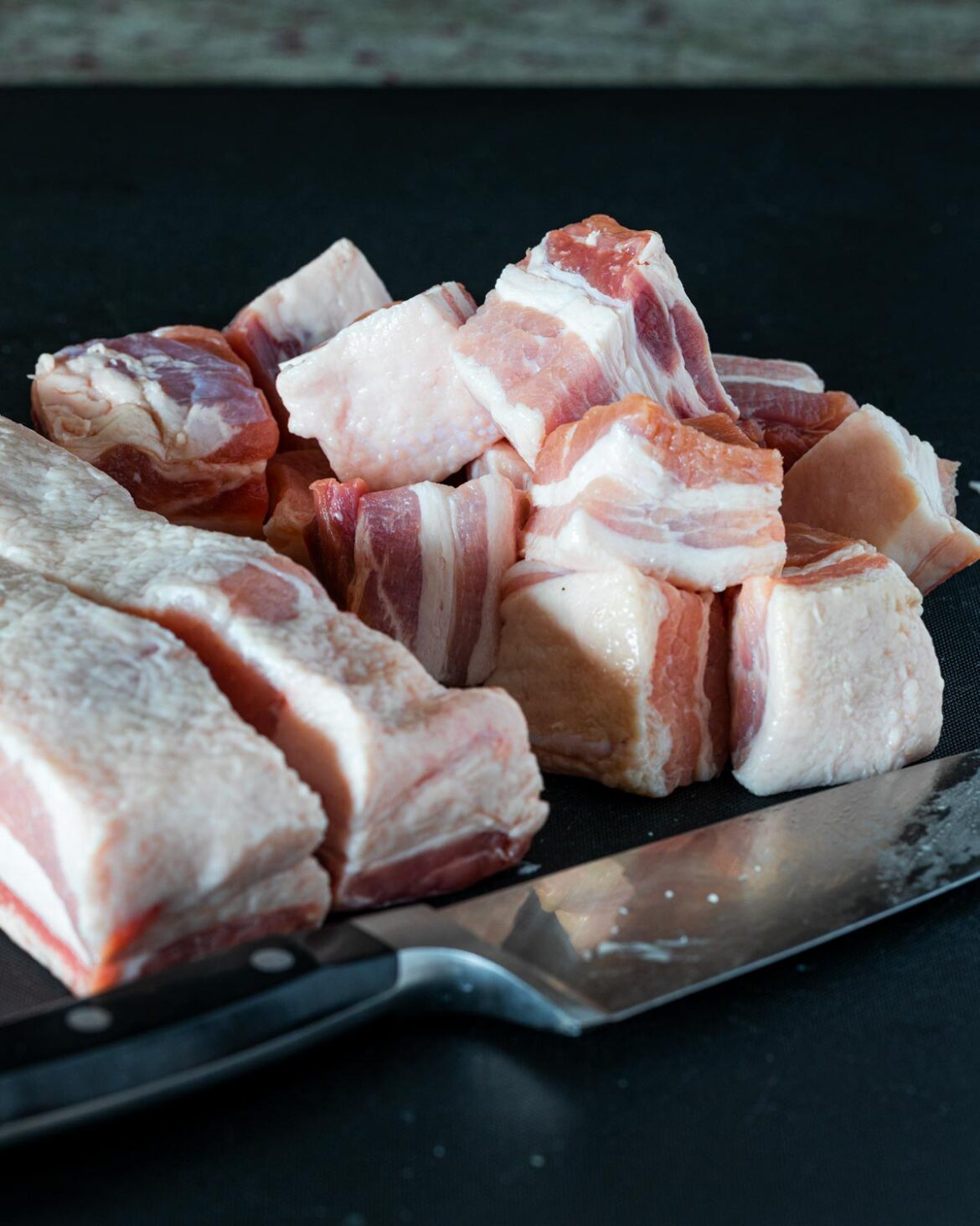 Smoked Pork Belly Burnt Ends Chiles and Smoke