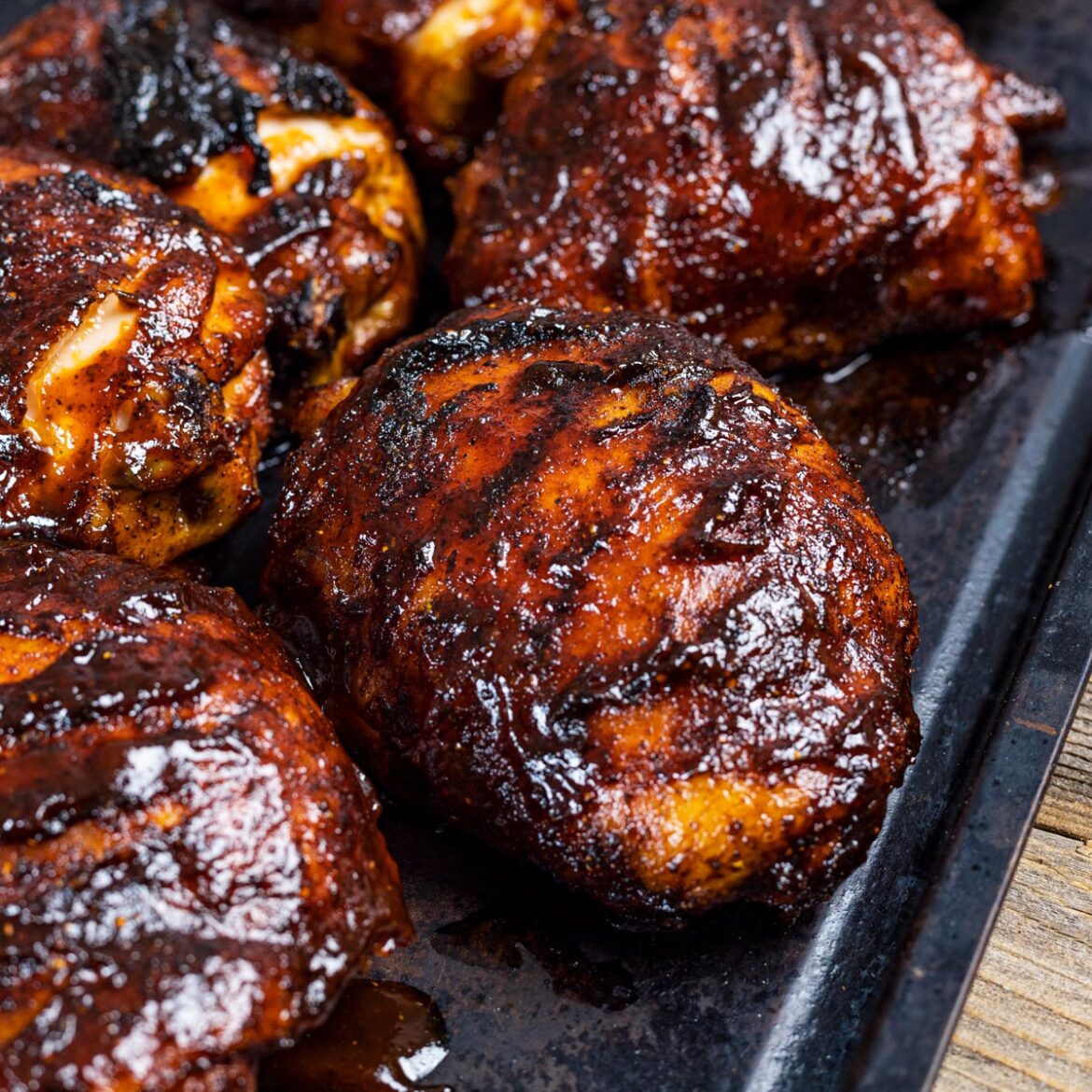 Smoked Chicken Thighs Chiles and Smoke