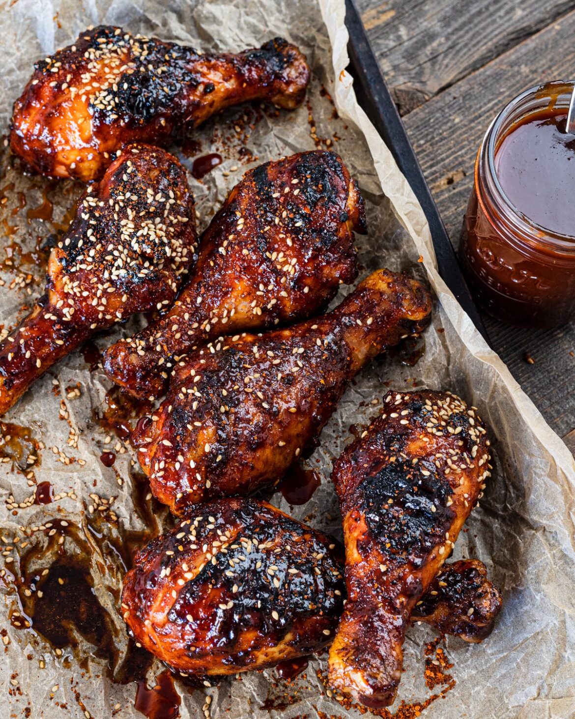 Grilled Korean BBQ Chicken Drumsticks Chiles and Smoke