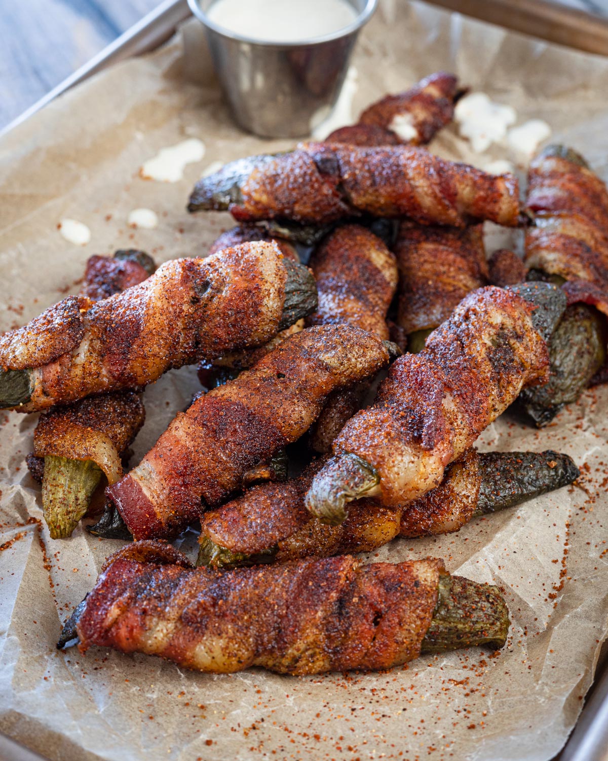 Nashville Hot BaconWrapped Pickles Chiles and Smoke