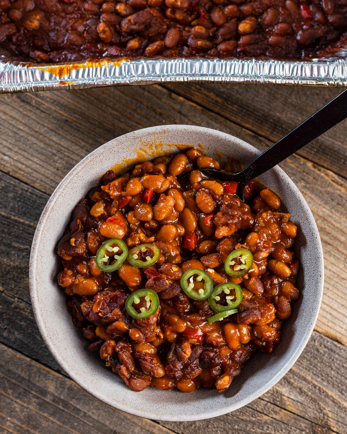 Smoked Baked Beans Chiles and Smoke