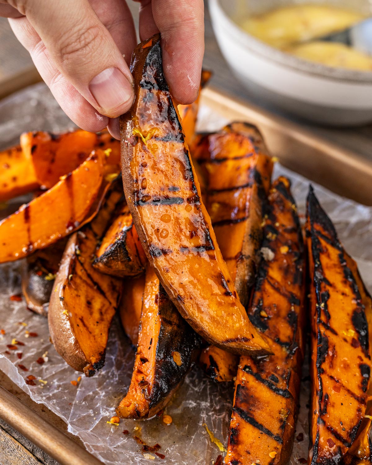 Homemade sweet potato fries will disappear quickly, so grab them while you can.