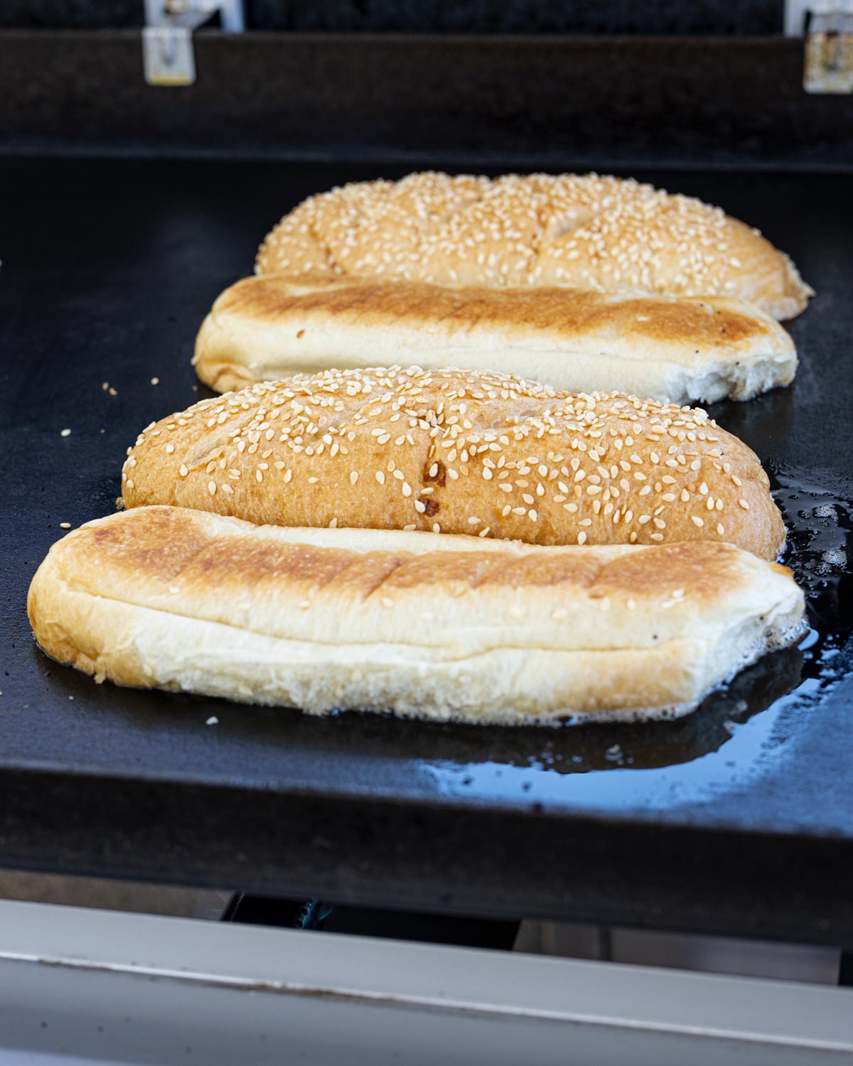 Toast the hoagie rolls first, this is very important.