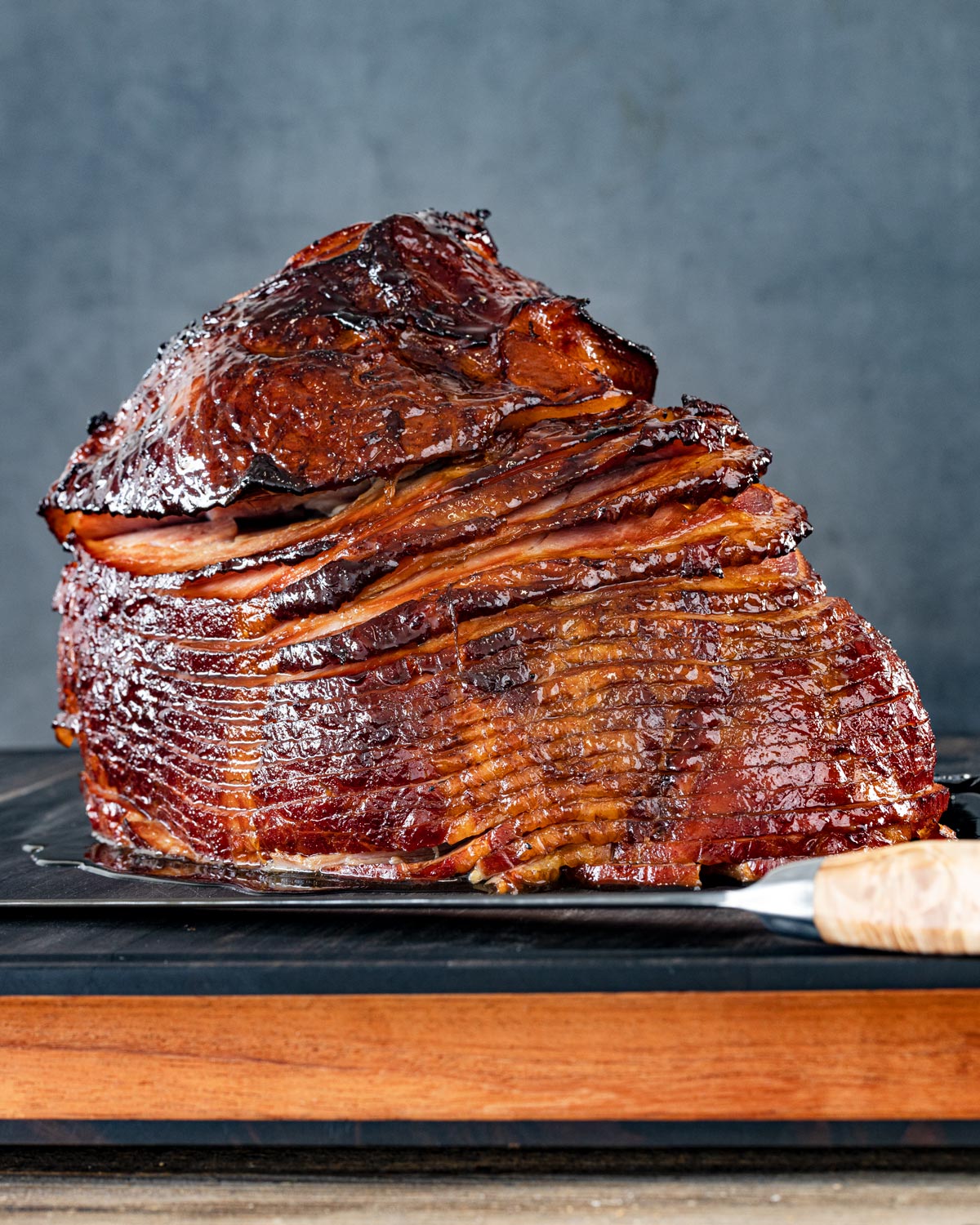 Smoked Spiral Ham & Hot Honey Bourbon Glaze Chiles and Smoke