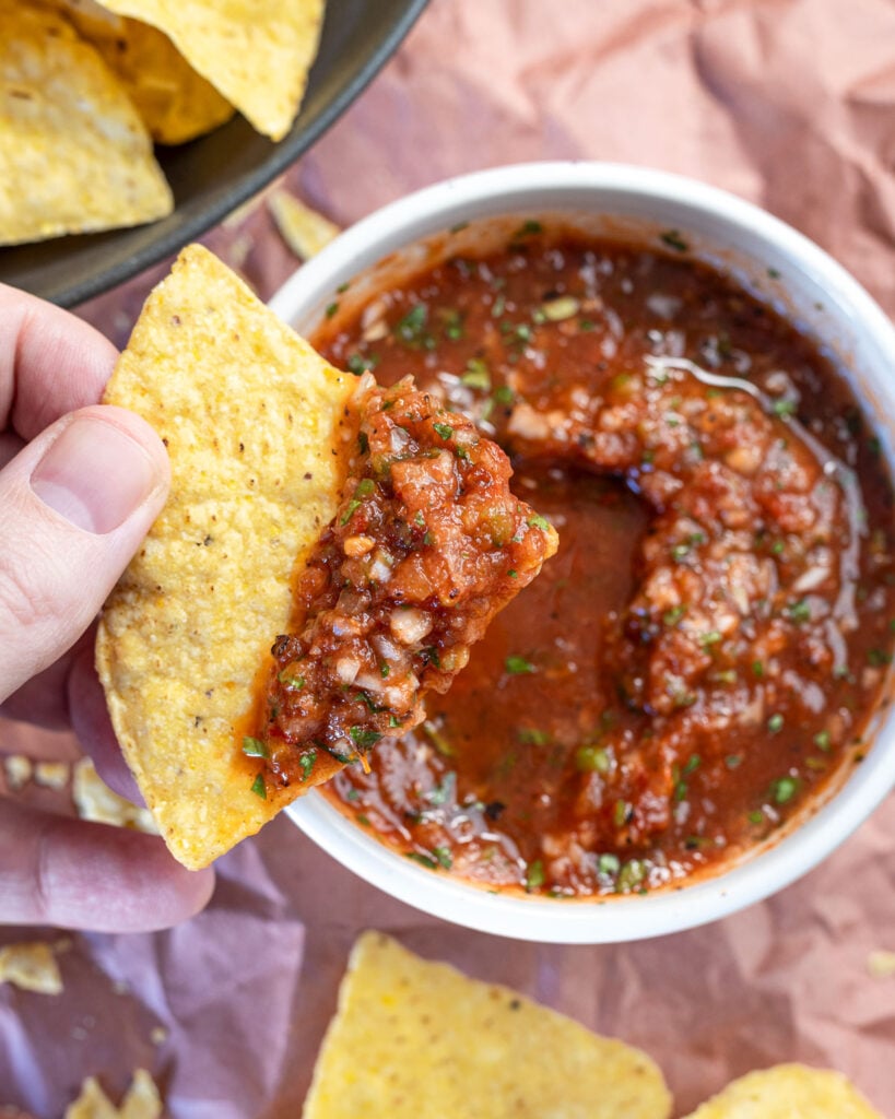 RestaurantStyle Chipotle Salsa Chiles and Smoke
