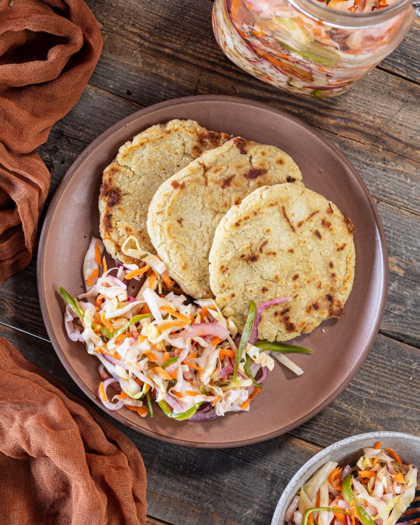 Pair this quick pickled curtido recipe with authentic pupusas.