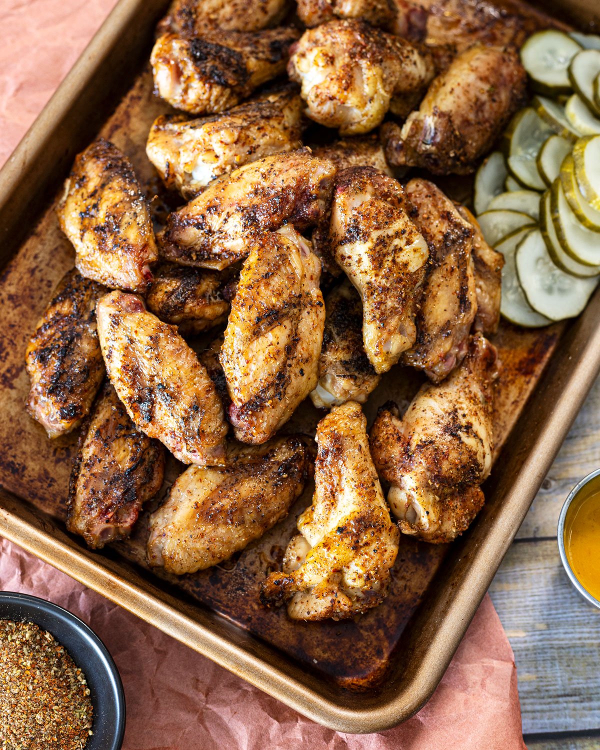 Smoked Pastrami Chicken Wings Chiles and Smoke