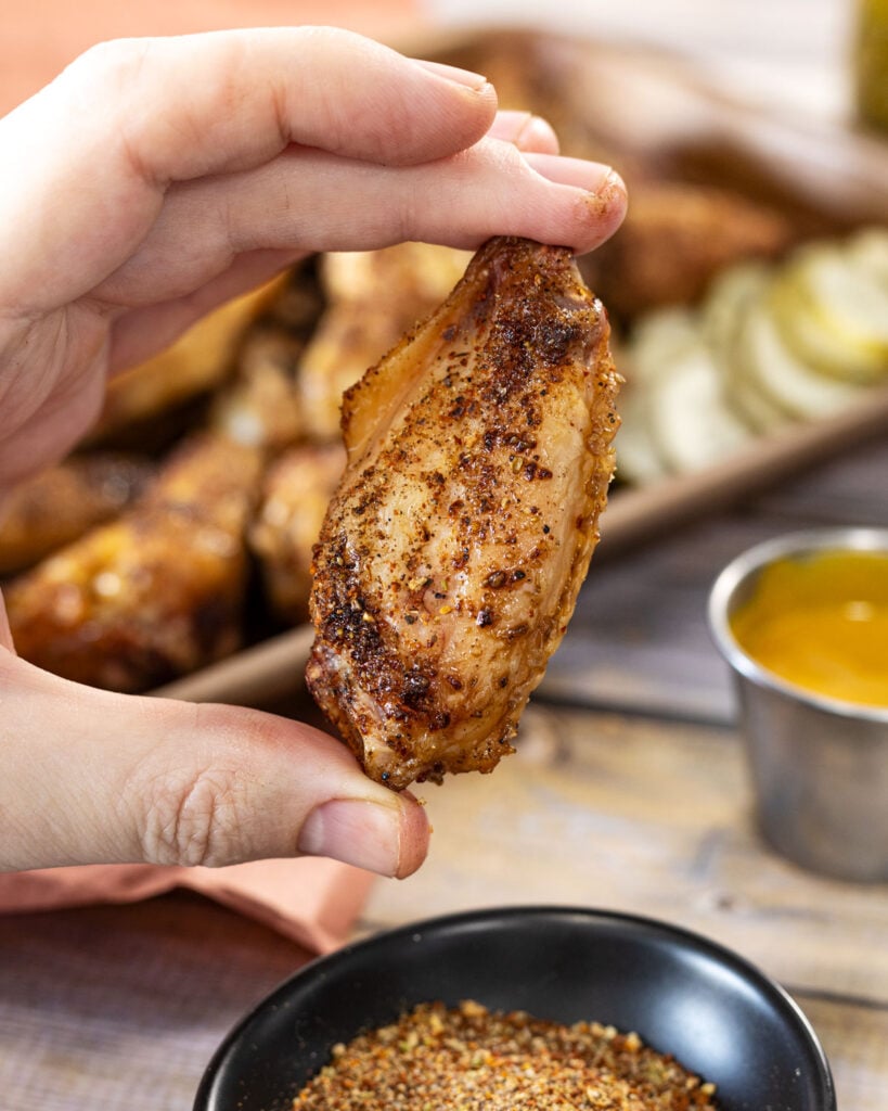 These smoked pastrami chicken wings are incredibly flavorful.