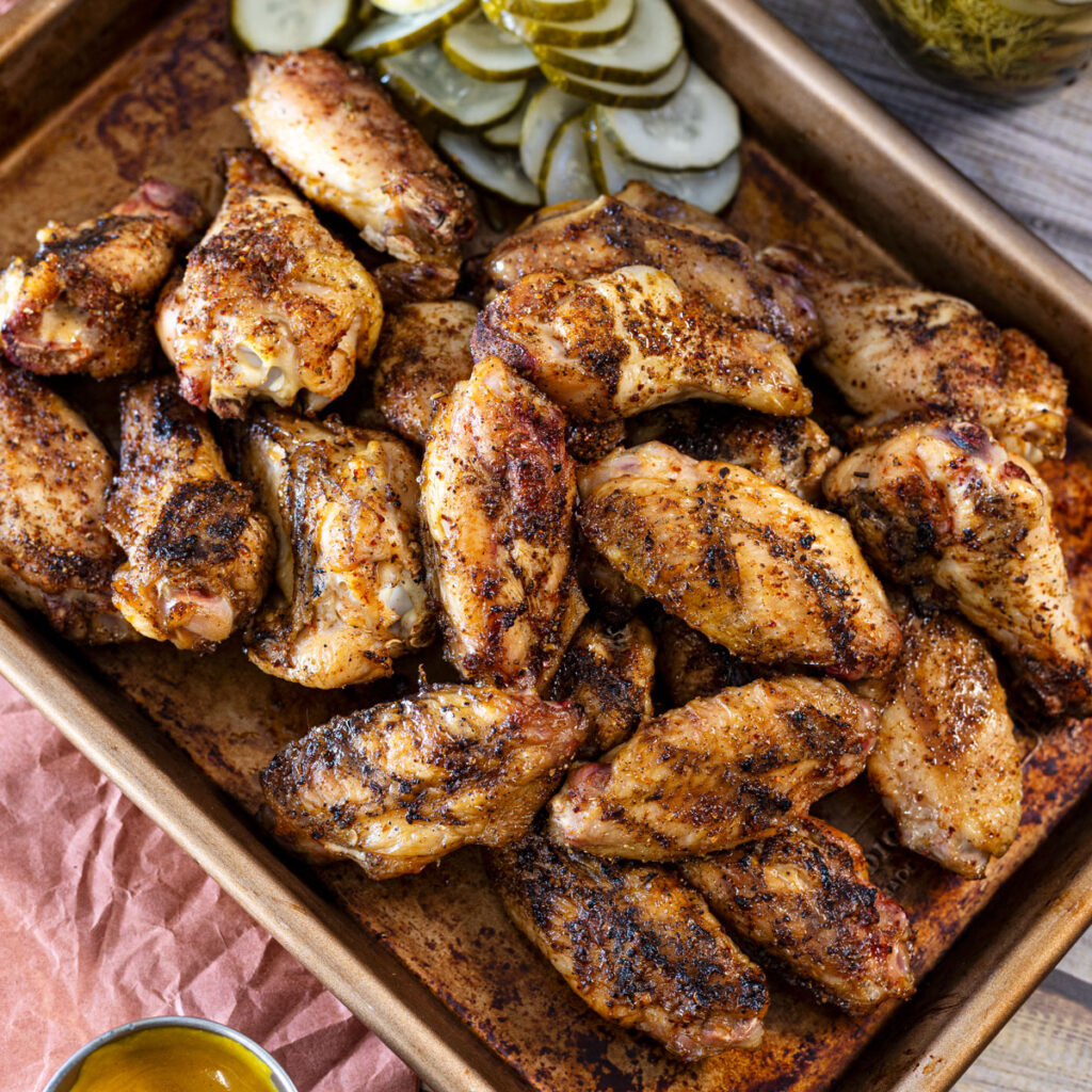 Smoked Pastrami Chicken Wings Chiles and Smoke