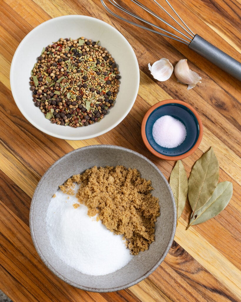 Let's use these ingredients to make a brine for the pastrami wings.