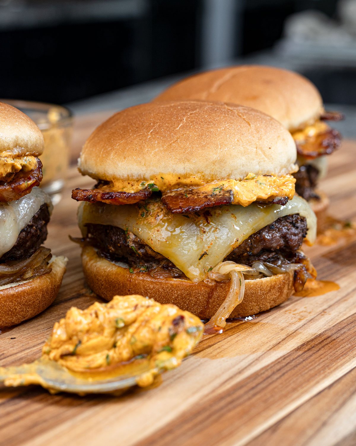 Melted Cowboy butter makes the best burger topping.