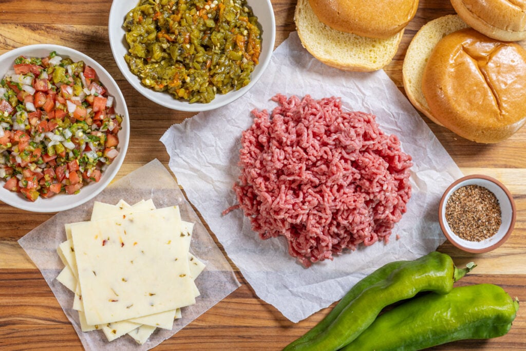 Hatch Chile Queso Burger Recipe Ingredients
