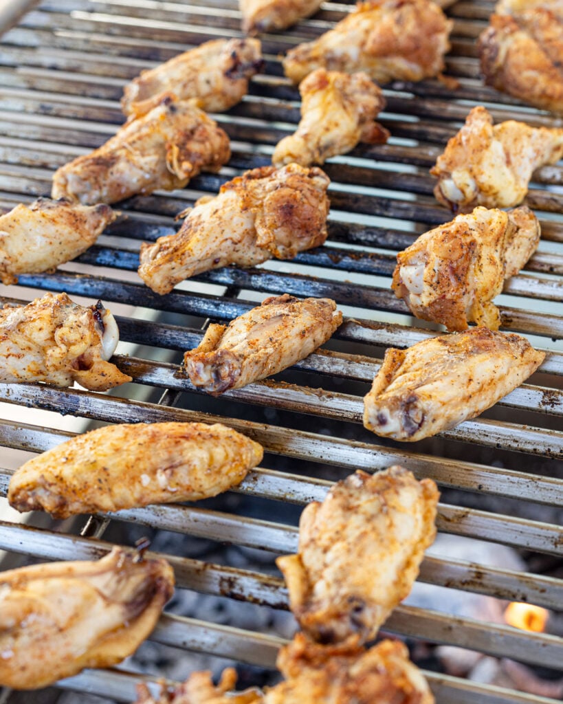 Wings going on the grill on indirect heat.